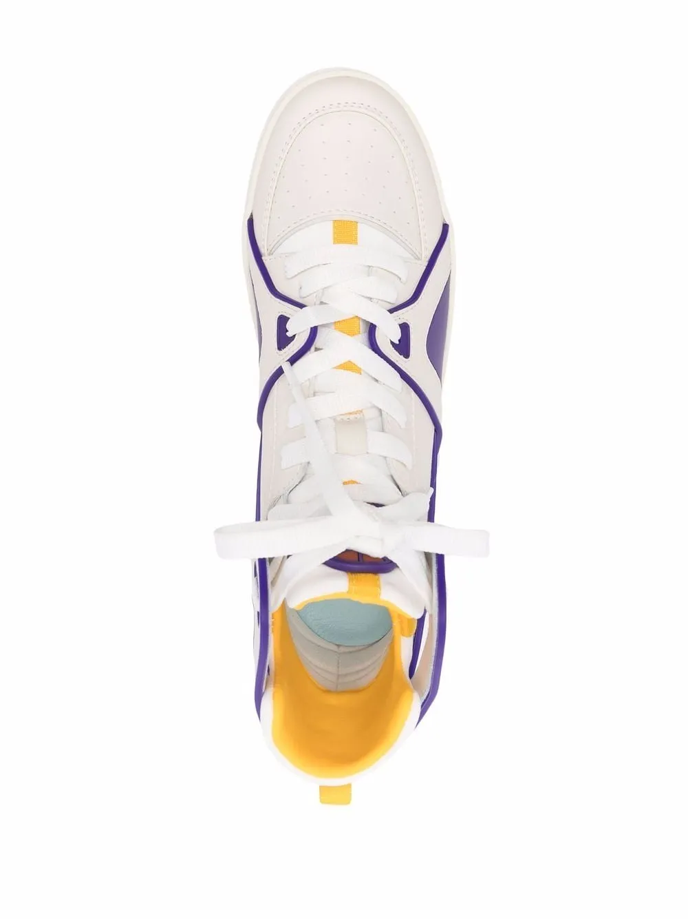 JUST DON Basketball JD1 High-top Sneakers White/Purple/Yellow