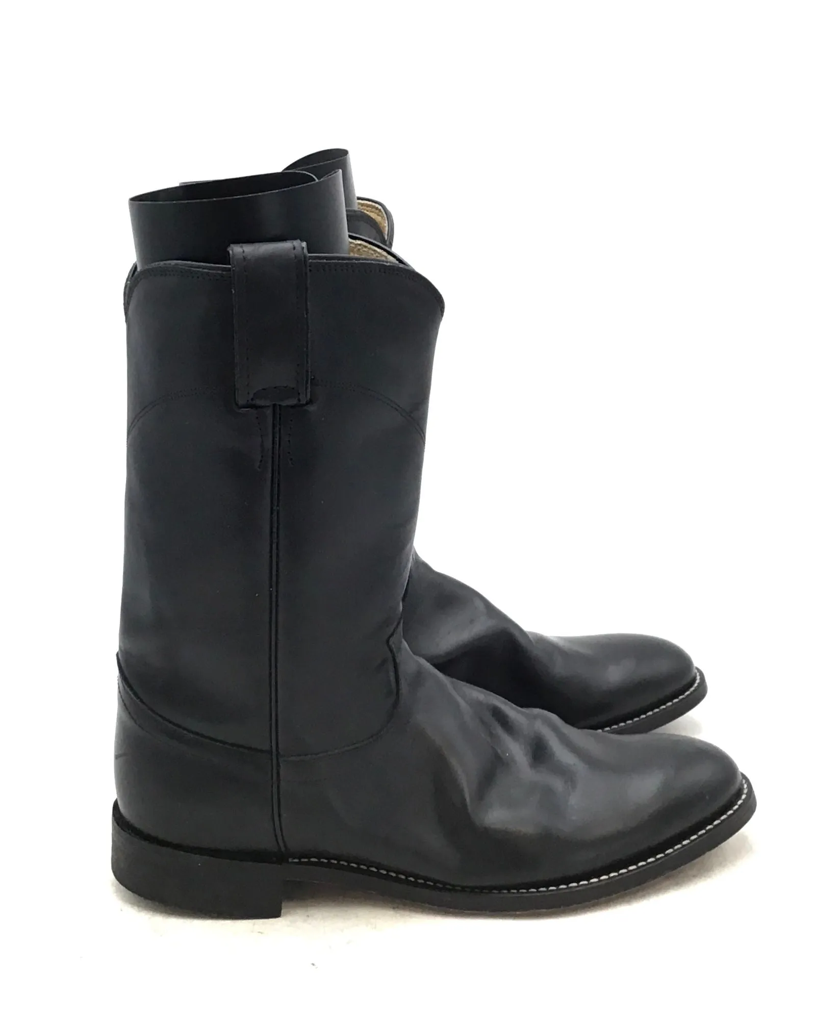 Justin Boots Men's Black Cowboy Western Boots - Size 8D