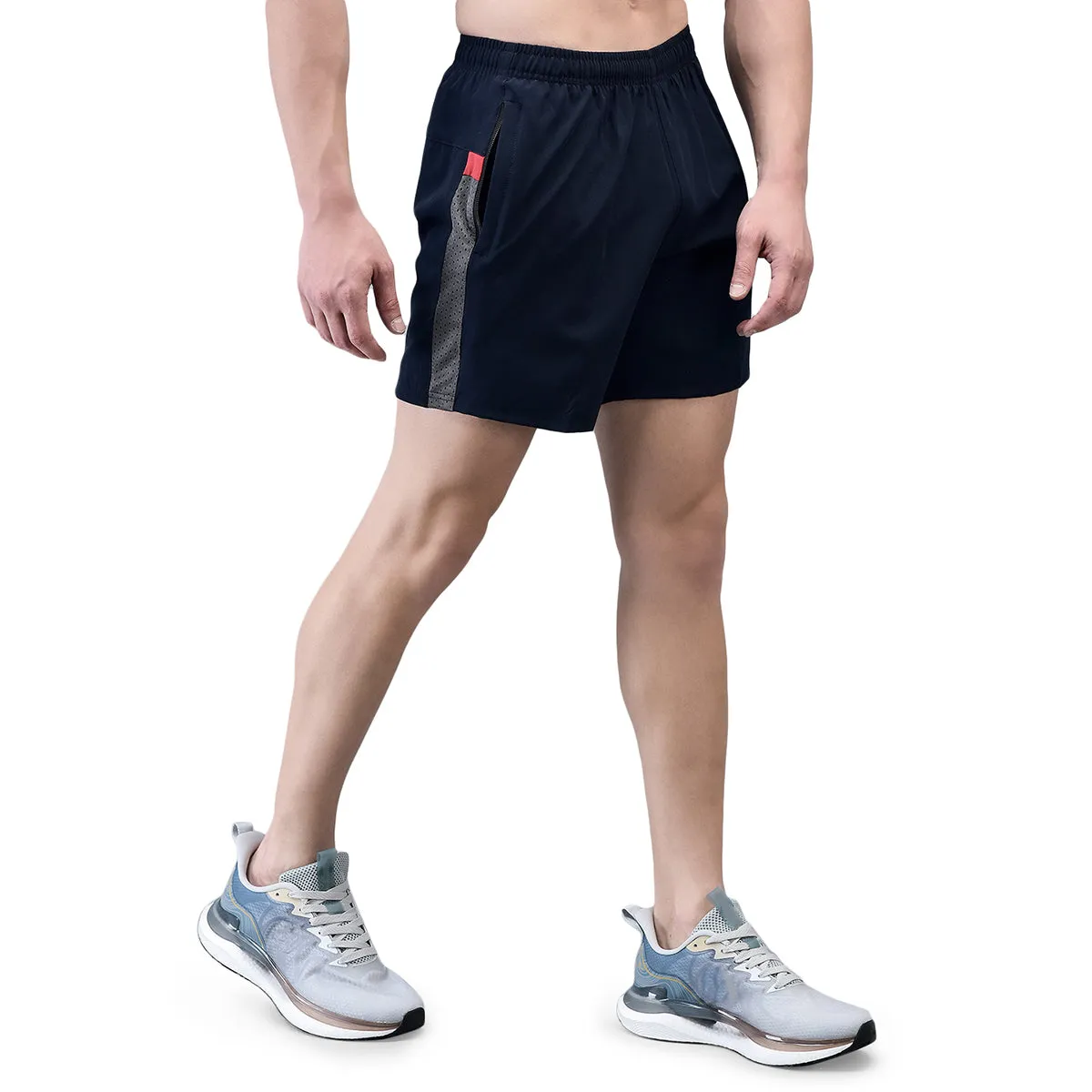 KI Elite Navy With Side Stripes Training Shorts - Performance Gear for Professional Athletes