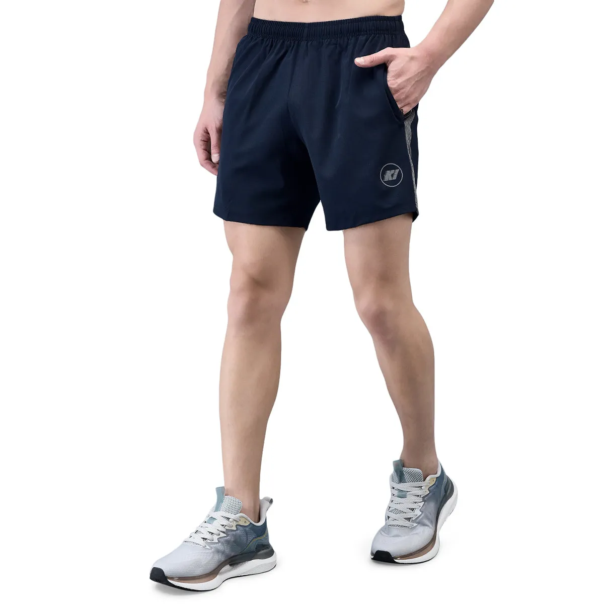 KI Elite Navy With Side Stripes Training Shorts - Performance Gear for Professional Athletes