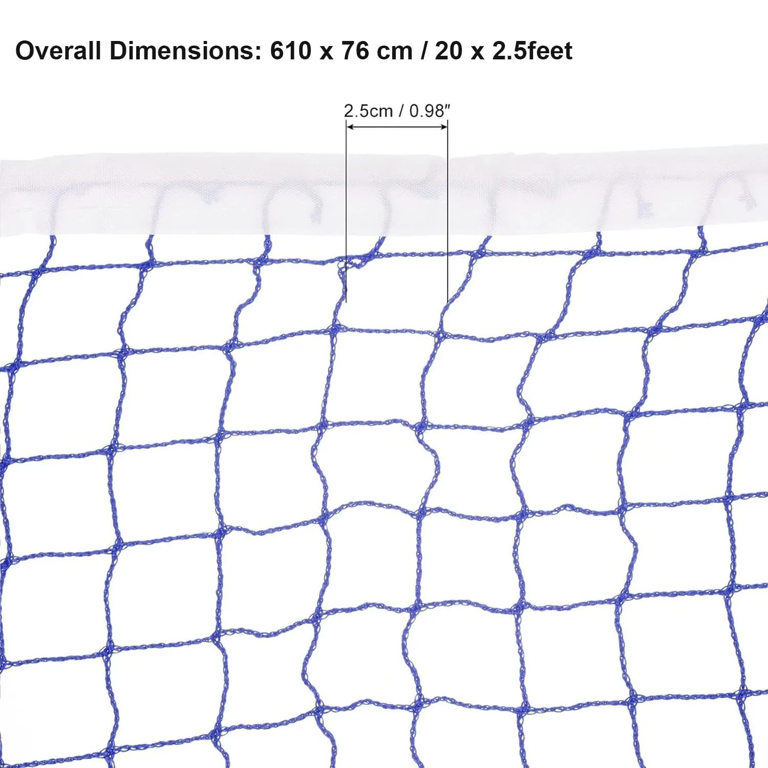 Kuber Industries Badminton Net|Nylon Net for Tournament, Sports Coaching|Shuttle Net Indoor, Outdoor-Pack of 6 (Blue)