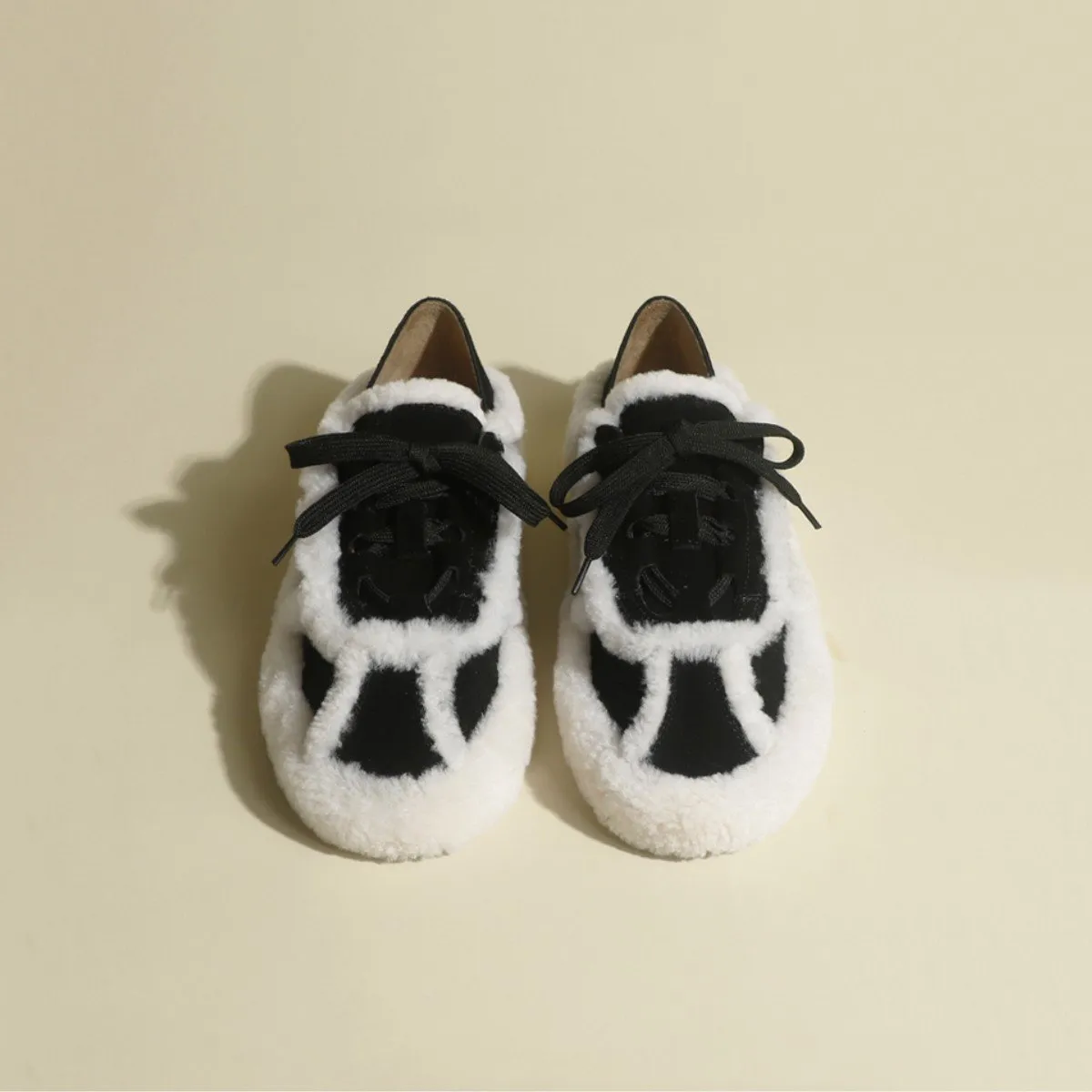 Lamb Wool Splicing Versatile Shoes