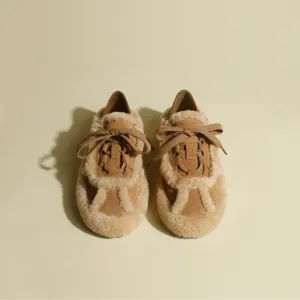 Lamb Wool Splicing Versatile Shoes