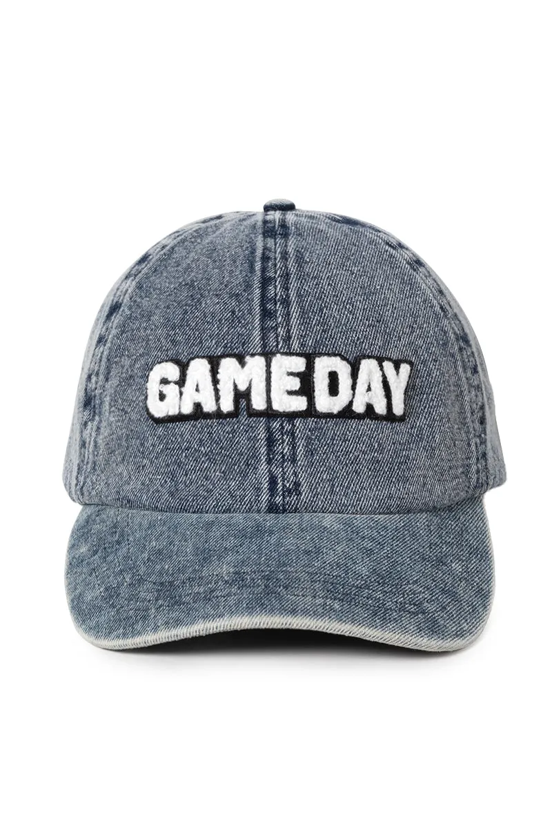LCAP2933 - Game Day Chenille Patch Denim Cotton