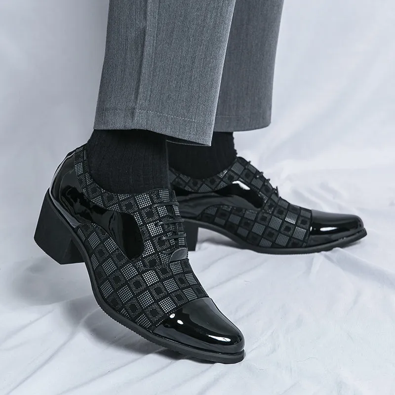 Men's Chic Lace Up Shoes For Formal Events | Red Or Black