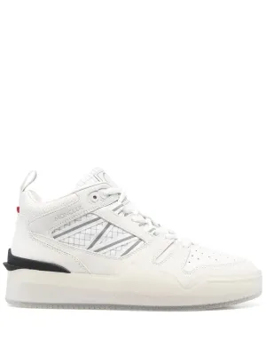 MONCLER Pivot Mid High-Top Sneakers White