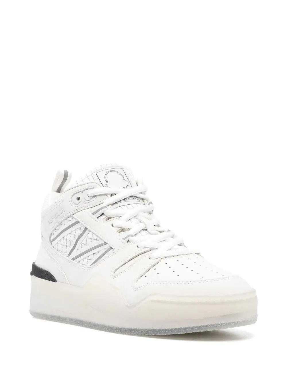 MONCLER Pivot Mid High-Top Sneakers White