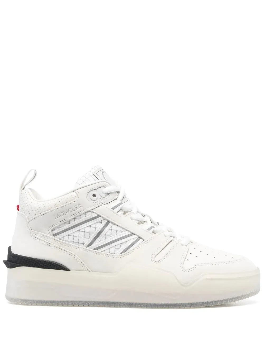 MONCLER Pivot Mid High-Top Sneakers White