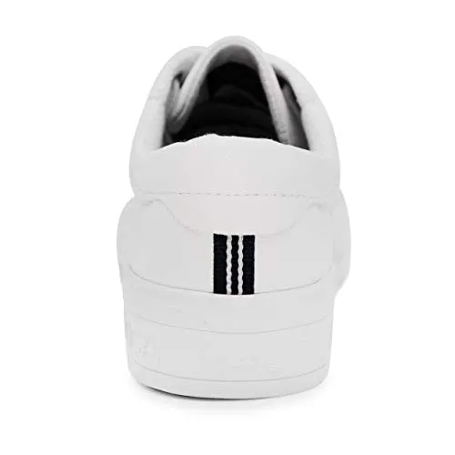 Nautica Women Lace-Up Fashion Sneaker Casual Shoes-Aelisa-White-8.5