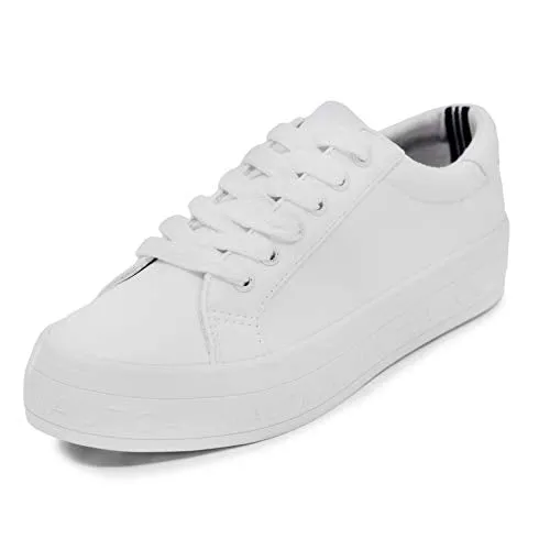 Nautica Women Lace-Up Fashion Sneaker Casual Shoes-Aelisa-White-8.5