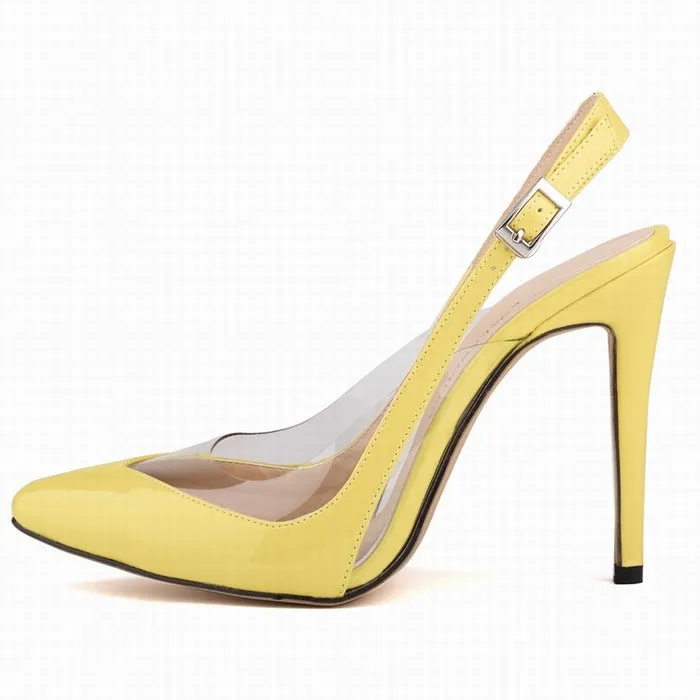 New Fashionable and Versatile Patent Leather Shallow Mouth High Heels Shoes-1