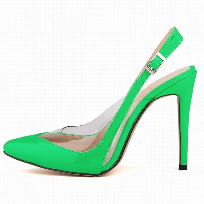 New Fashionable and Versatile Patent Leather Shallow Mouth High Heels Shoes-1