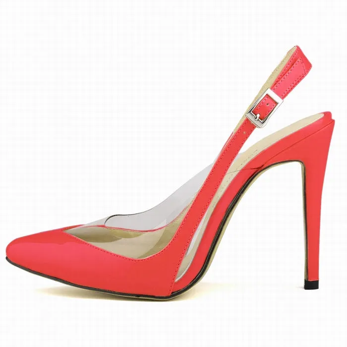 New Fashionable and Versatile Patent Leather Shallow Mouth High Heels Shoes