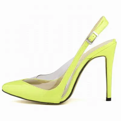 New Fashionable and Versatile Patent Leather Shallow Mouth High Heels Shoes