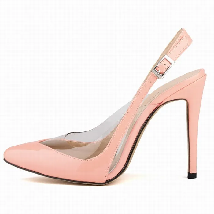 New Fashionable and Versatile Patent Leather Shallow Mouth High Heels Shoes