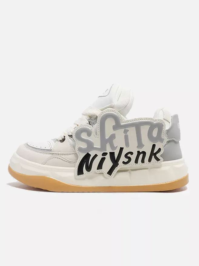 Niceprimes Trendy Versatile Alphabet Bread Shoes