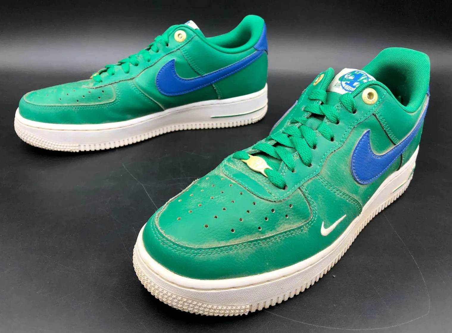 Nike Air Force 1 '07 LV8 '40th Anniv.' Men's Green/Blue Sneakers - Sz 8.5 ( COA)