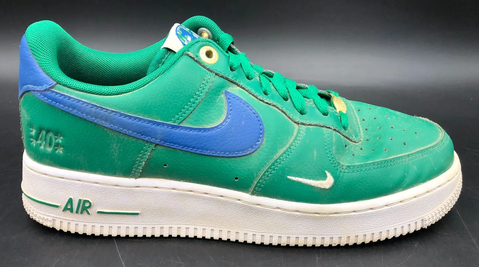 Nike Air Force 1 '07 LV8 '40th Anniv.' Men's Green/Blue Sneakers - Sz 8.5 ( COA)