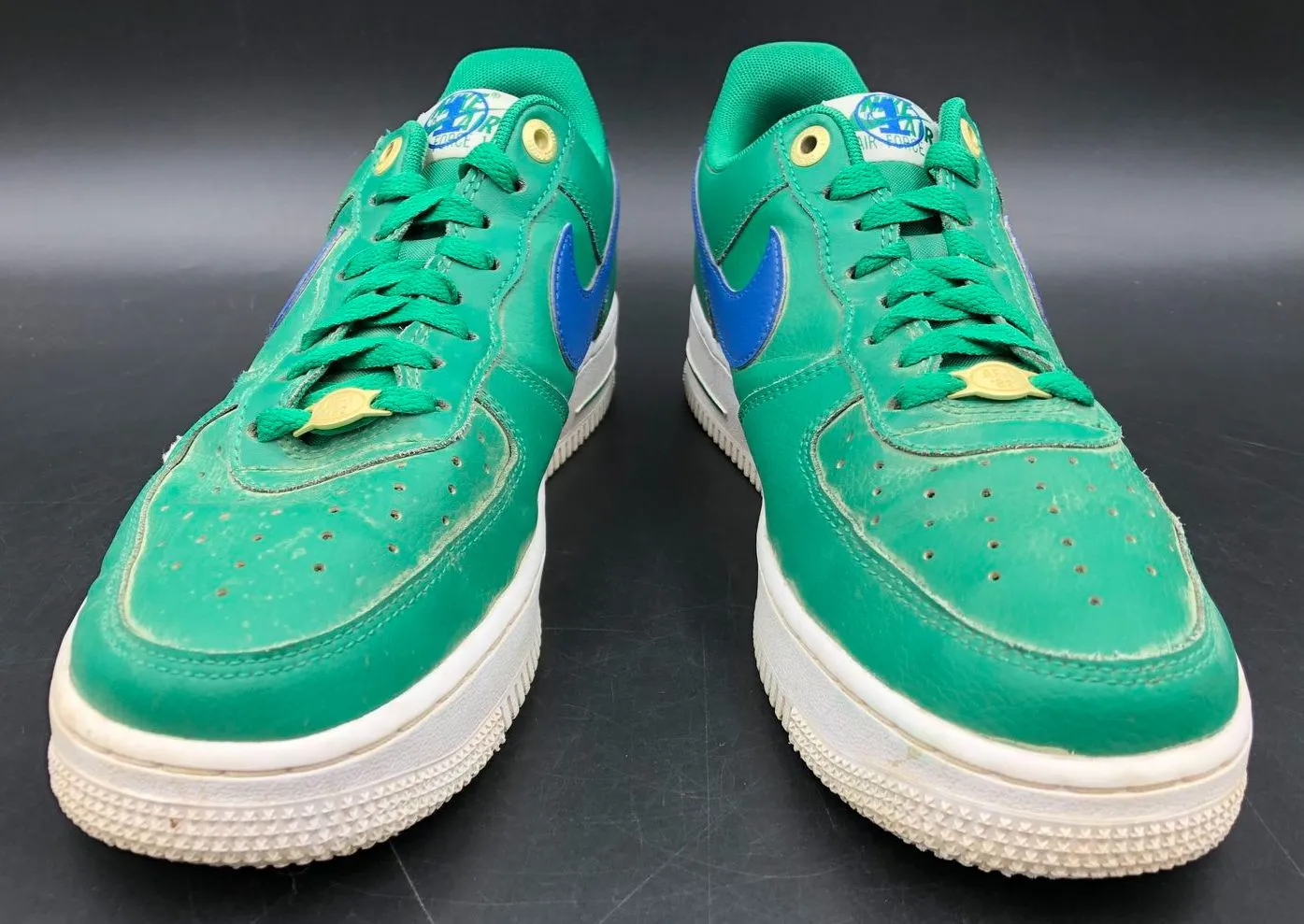 Nike Air Force 1 '07 LV8 '40th Anniv.' Men's Green/Blue Sneakers - Sz 8.5 ( COA)