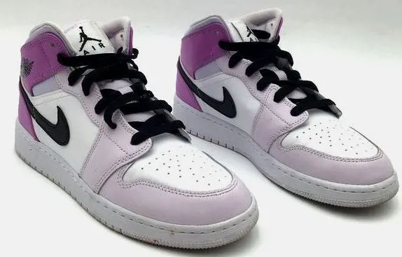 Nike Air Jordan 1 Mid GS 'Barely Grape' Boy's Sneakers-Size: 6Y ( COA)