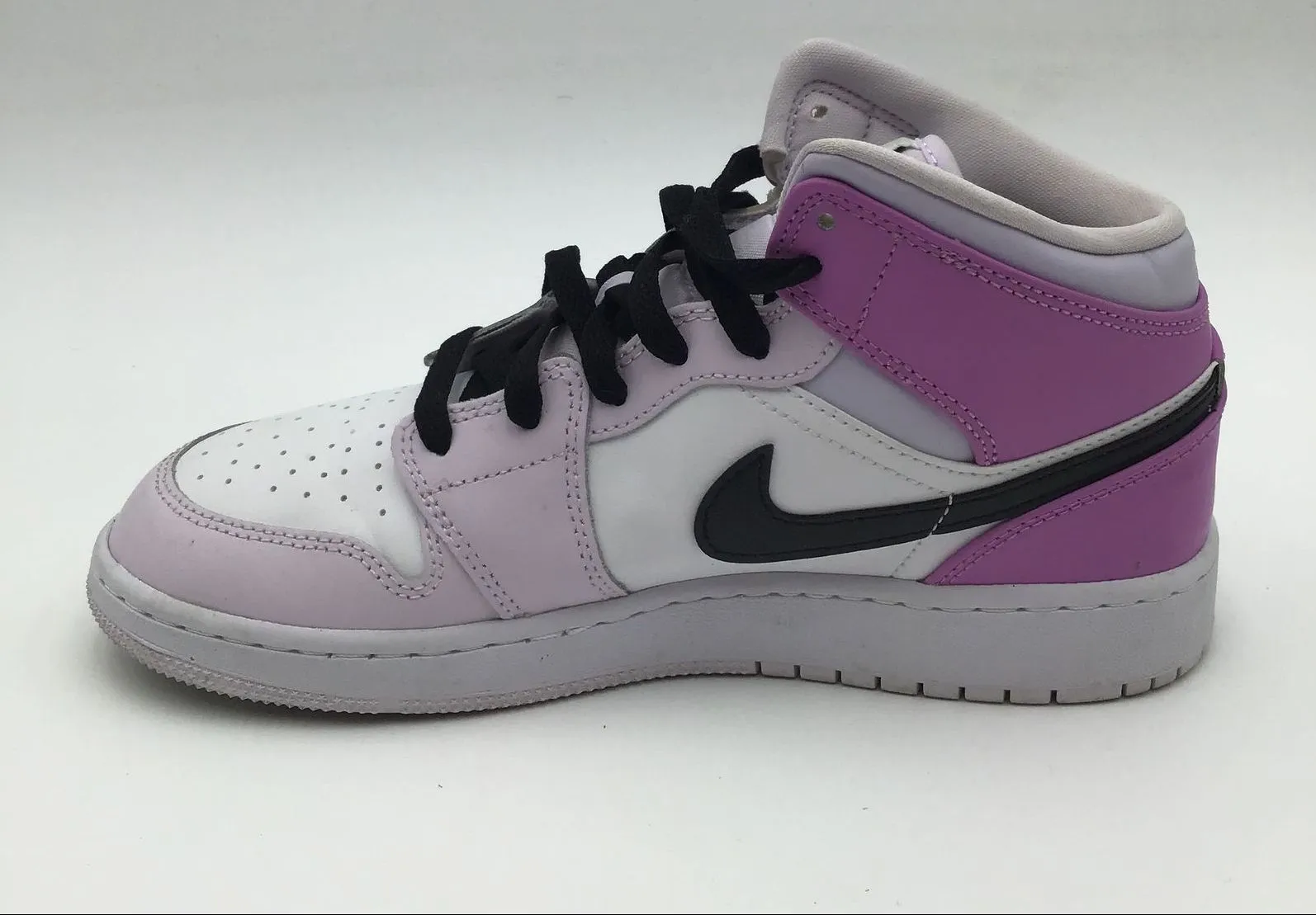 Nike Air Jordan 1 Mid GS 'Barely Grape' Boy's Sneakers-Size: 6Y ( COA)