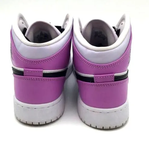 Nike Air Jordan 1 Mid GS 'Barely Grape' Boy's Sneakers-Size: 6Y ( COA)