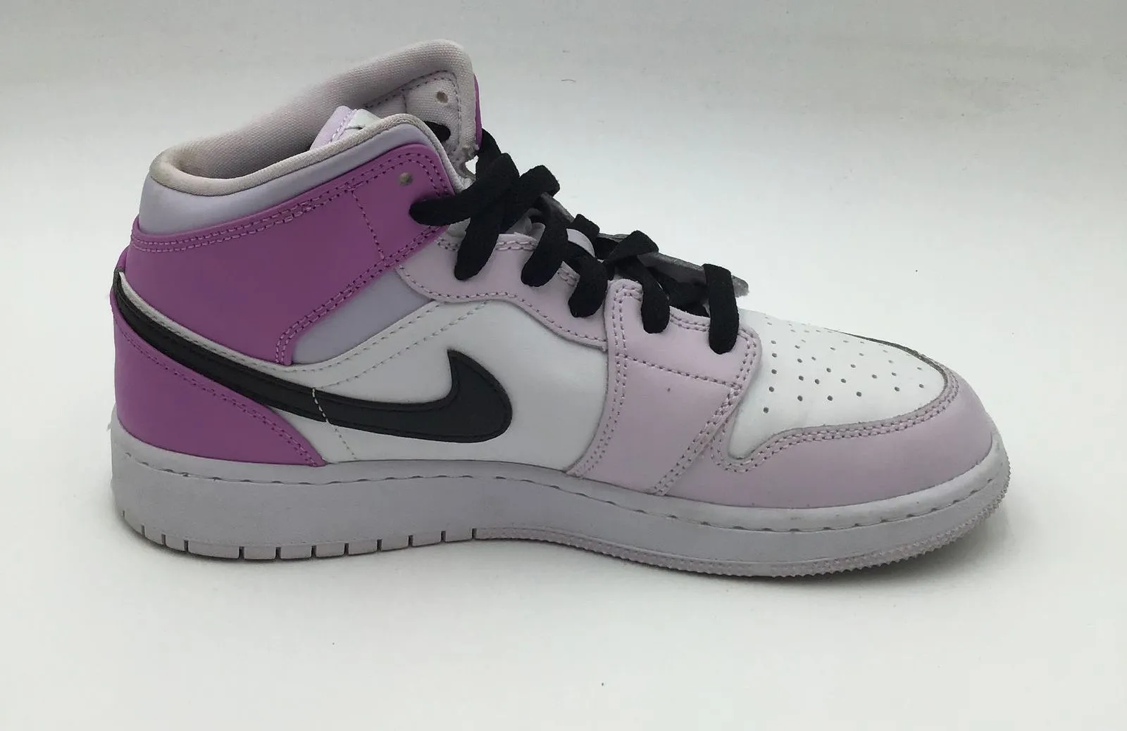 Nike Air Jordan 1 Mid GS 'Barely Grape' Boy's Sneakers-Size: 6Y ( COA)