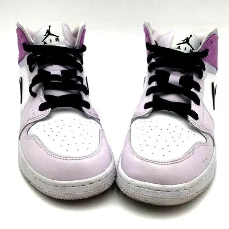 Nike Air Jordan 1 Mid GS 'Barely Grape' Boy's Sneakers-Size: 6Y ( COA)