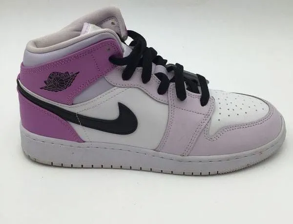 Nike Air Jordan 1 Mid GS 'Barely Grape' Boy's Sneakers-Size: 6Y ( COA)