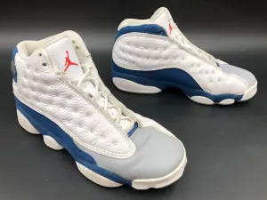 Nike Air Jordan 13 Retro GS 'French Blue' & White/Grey Sneakers - Sz 5.5Y ( COA)
