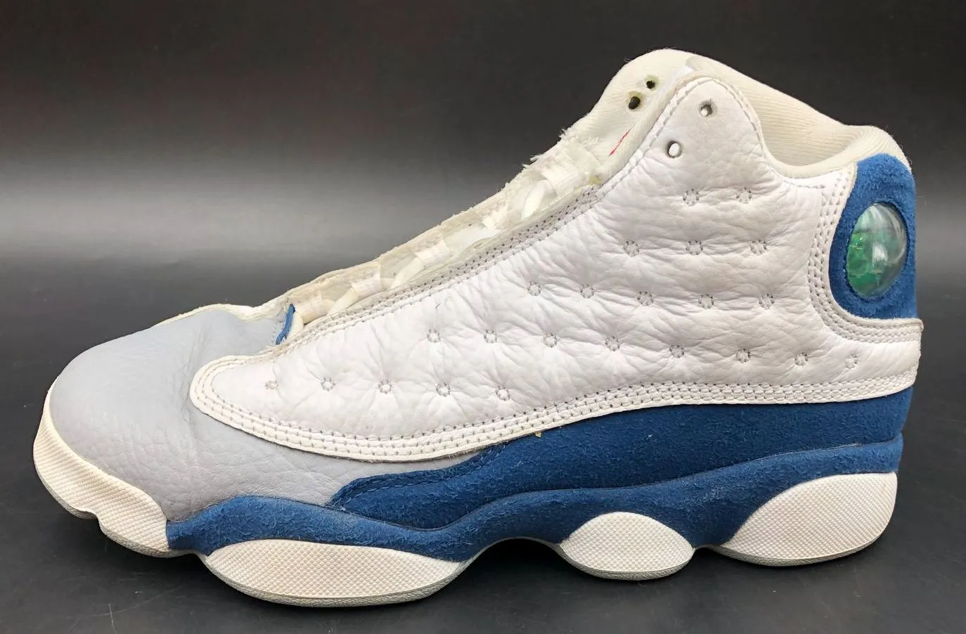 Nike Air Jordan 13 Retro GS 'French Blue' & White/Grey Sneakers - Sz 5.5Y ( COA)