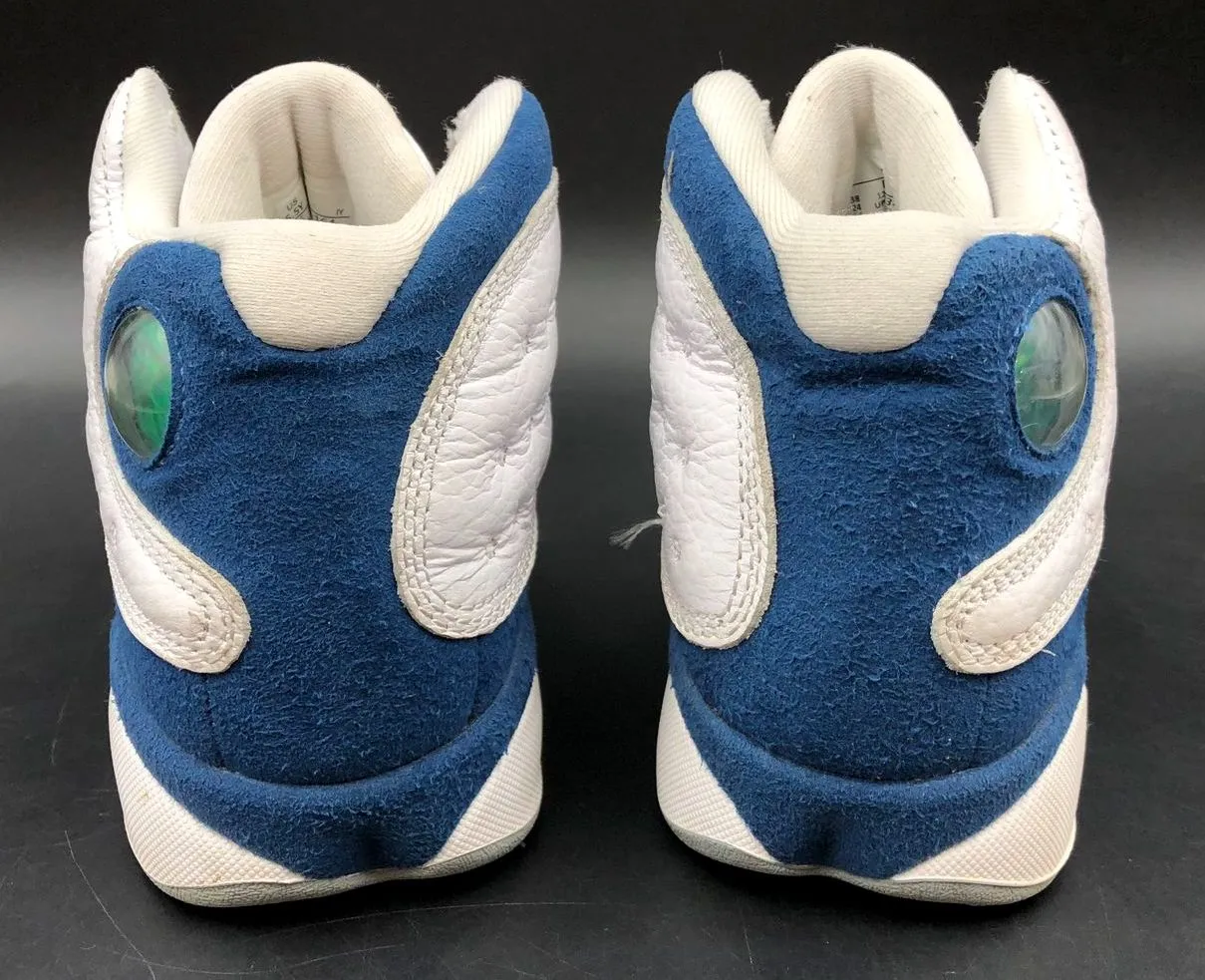 Nike Air Jordan 13 Retro GS 'French Blue' & White/Grey Sneakers - Sz 5.5Y ( COA)