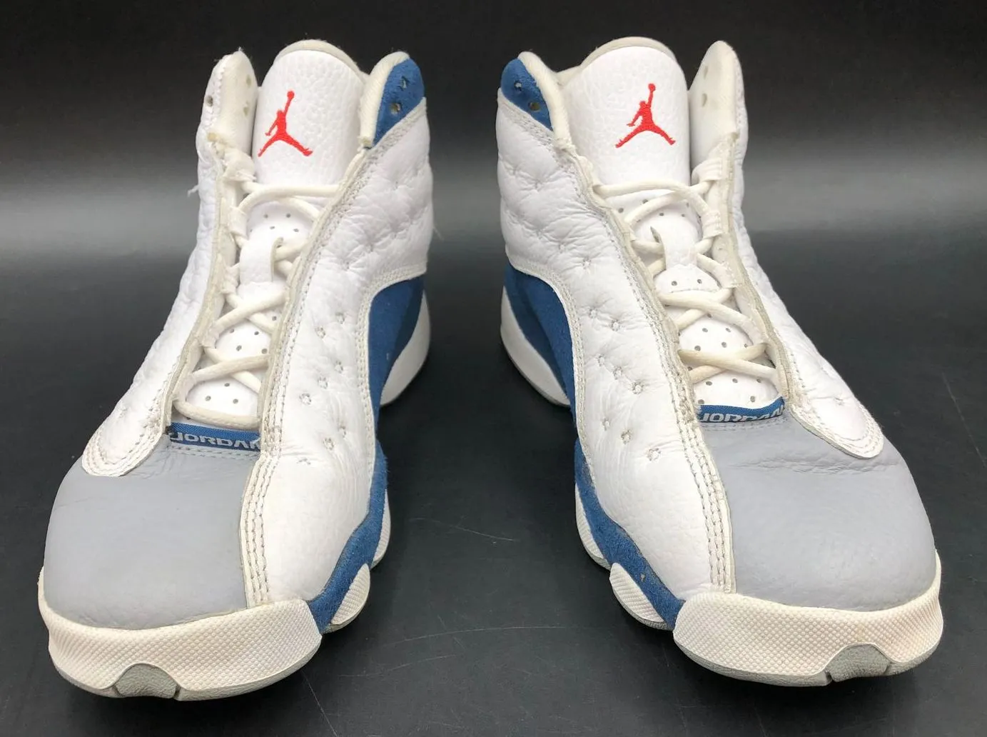 Nike Air Jordan 13 Retro GS 'French Blue' & White/Grey Sneakers - Sz 5.5Y ( COA)