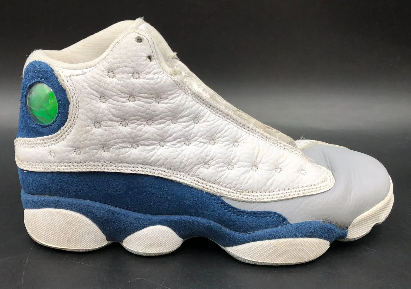 Nike Air Jordan 13 Retro GS 'French Blue' & White/Grey Sneakers - Sz 5.5Y ( COA)