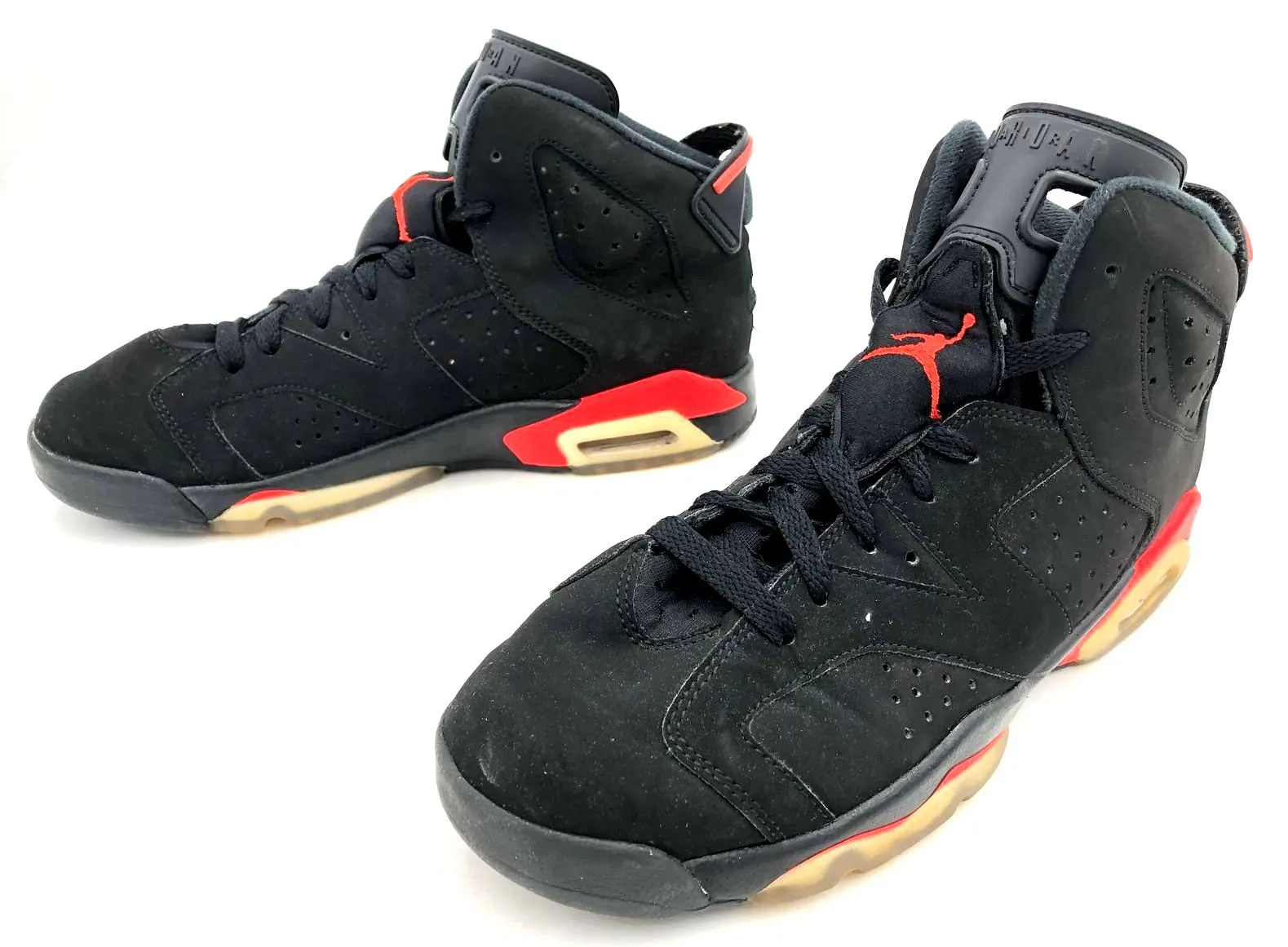 Nike Air Jordan 6 Retro GS 2019 'Infrared' & Black Sneakers - Size 7Y ( COA)