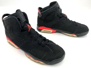 Nike Air Jordan 6 Retro GS 2019 'Infrared' & Black Sneakers - Size 7Y ( COA)