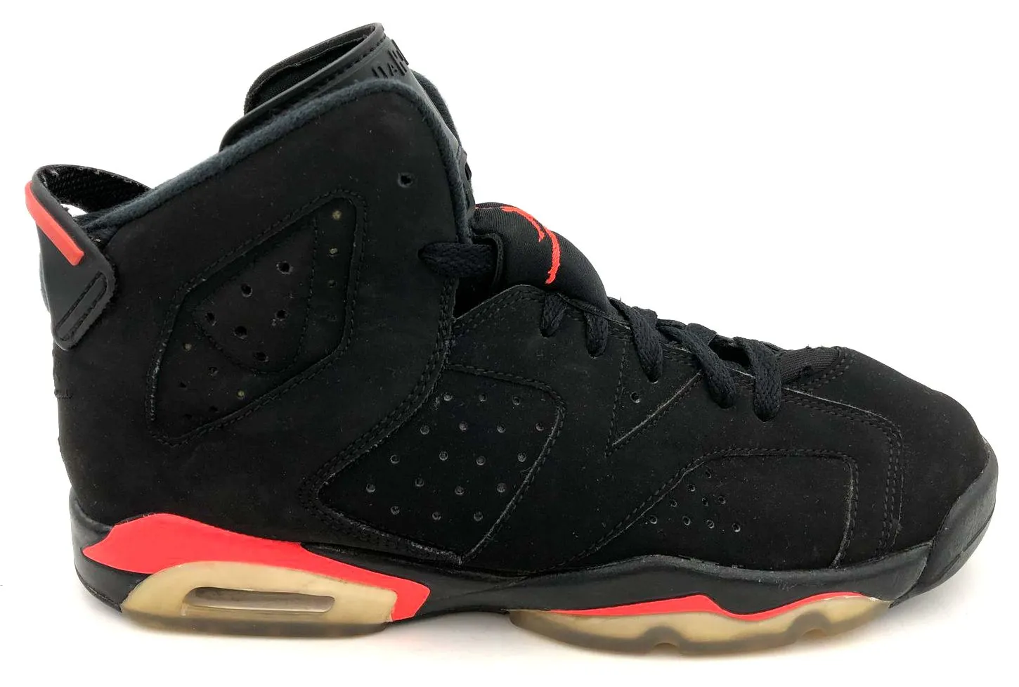 Nike Air Jordan 6 Retro GS 2019 'Infrared' & Black Sneakers - Size 7Y ( COA)