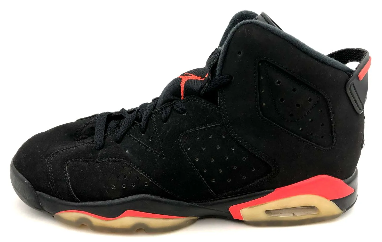 Nike Air Jordan 6 Retro GS 2019 'Infrared' & Black Sneakers - Size 7Y ( COA)