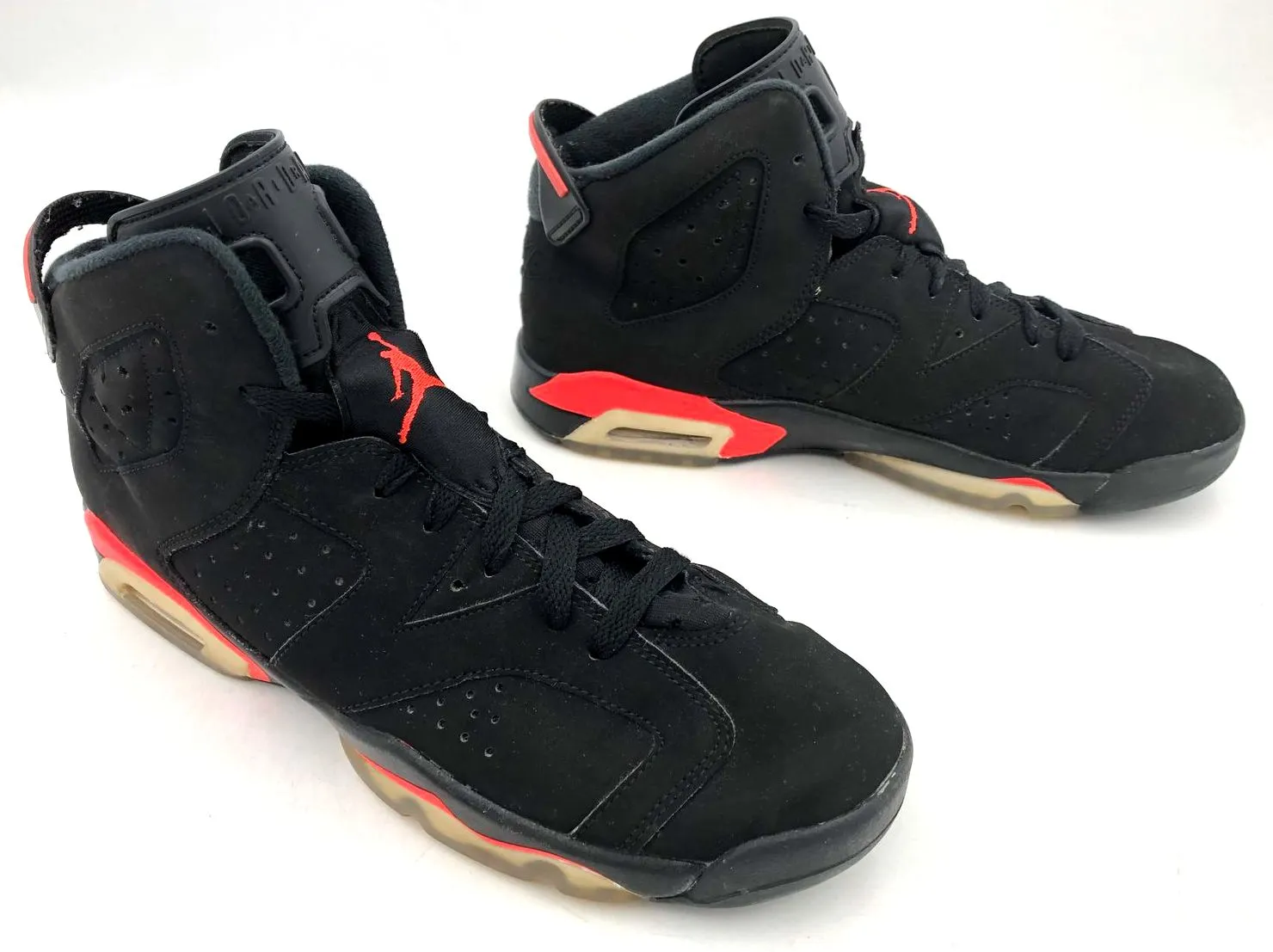 Nike Air Jordan 6 Retro GS 2019 'Infrared' & Black Sneakers - Size 7Y ( COA)