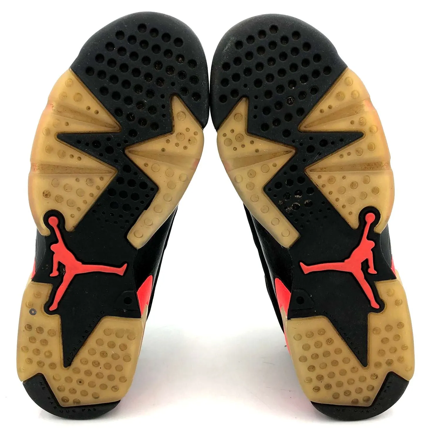 Nike Air Jordan 6 Retro GS 2019 'Infrared' & Black Sneakers - Size 7Y ( COA)