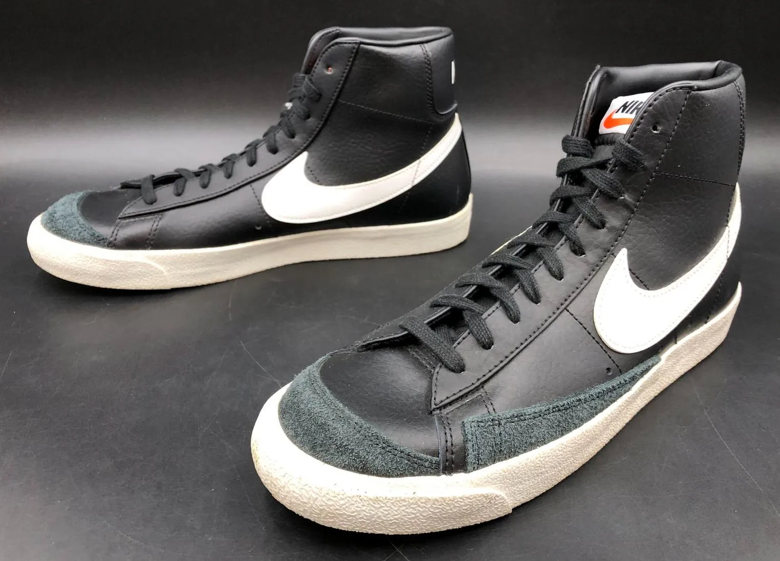 Nike Blazer Mid '77 Vintage Men's 'Black Sail' & White Sneakers - Sz 10.5 ( COA)