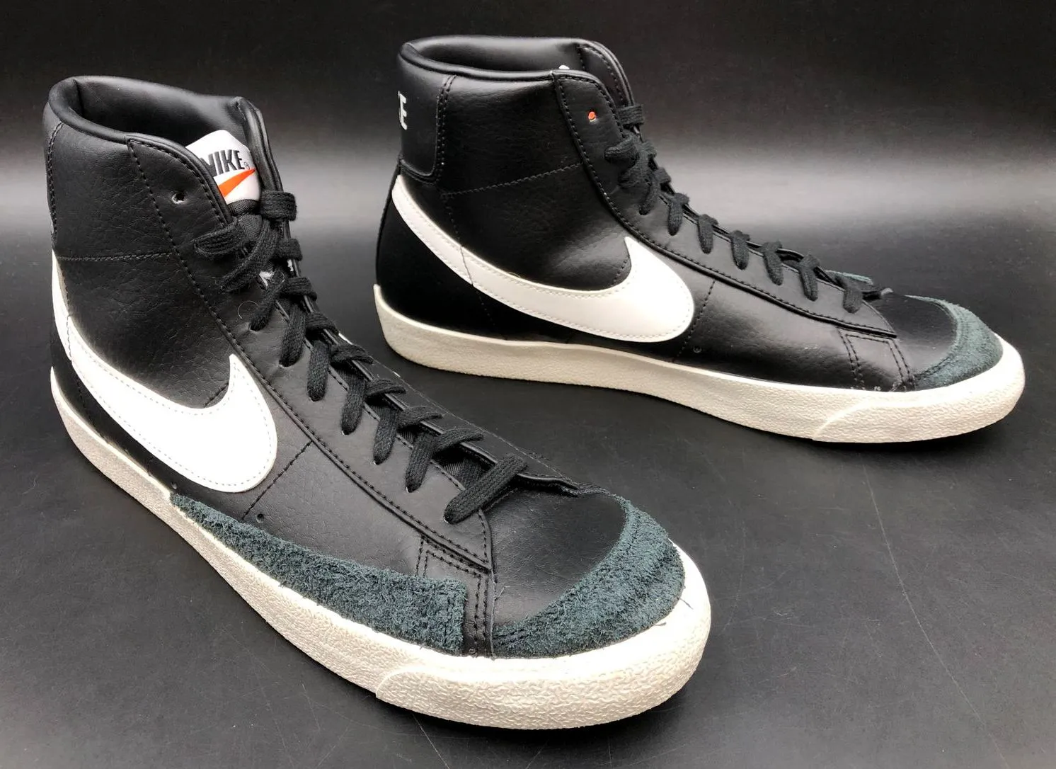 Nike Blazer Mid '77 Vintage Men's 'Black Sail' & White Sneakers - Sz 10.5 ( COA)