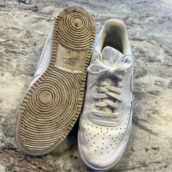 Nike Court Vision Low Next Nature All White Sneakers 11.5