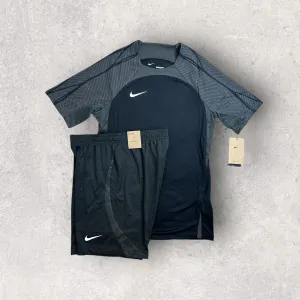 NIKE DRI-FIT STRIKE T-SHIRT / SHORT SET - BLACK