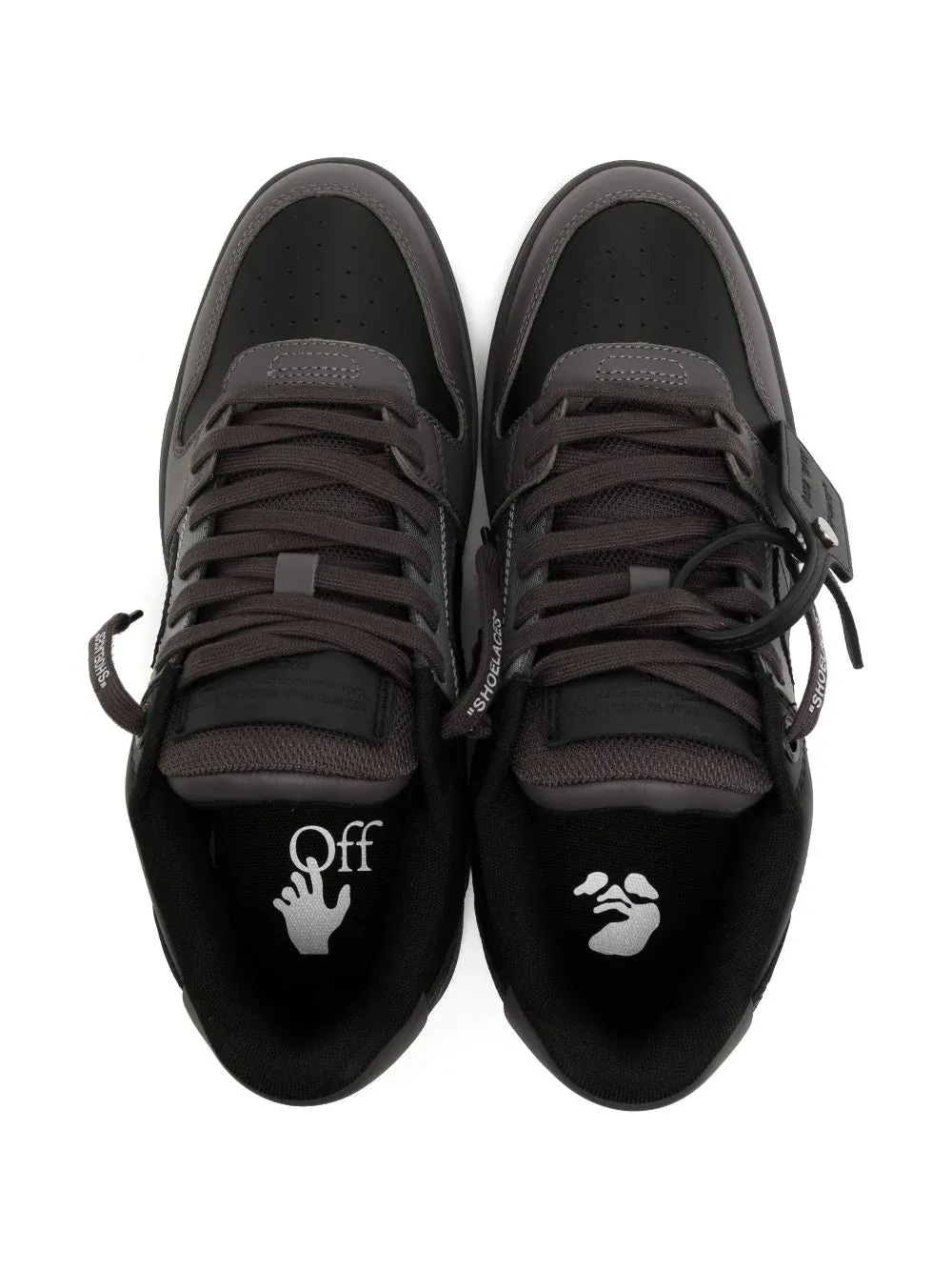 OFF-WHITE Out Of Office Leather Gradient Black/Light Grey