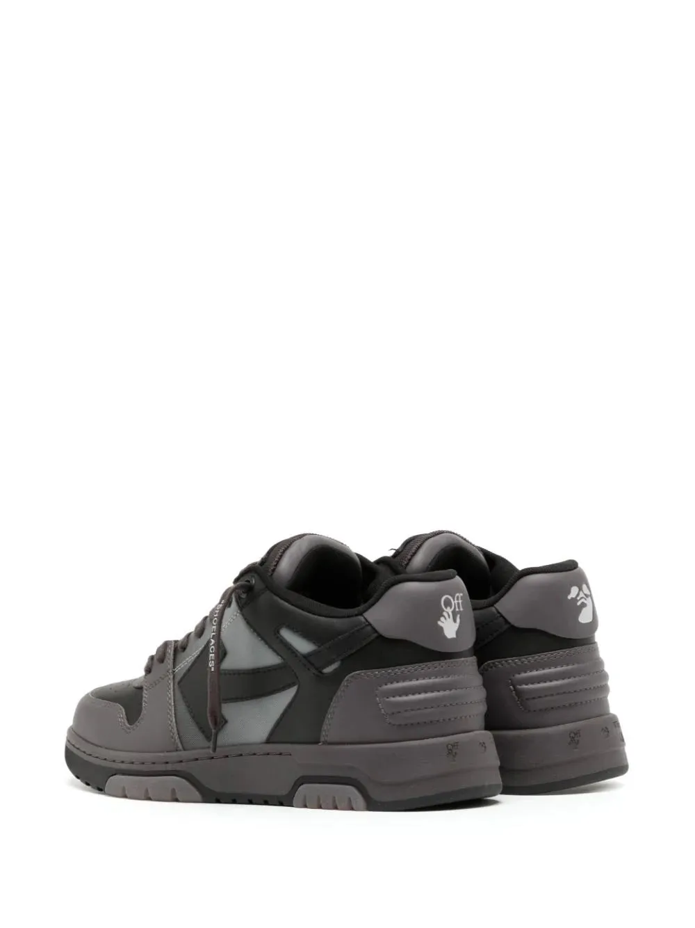 OFF-WHITE Out Of Office Leather Gradient Black/Light Grey