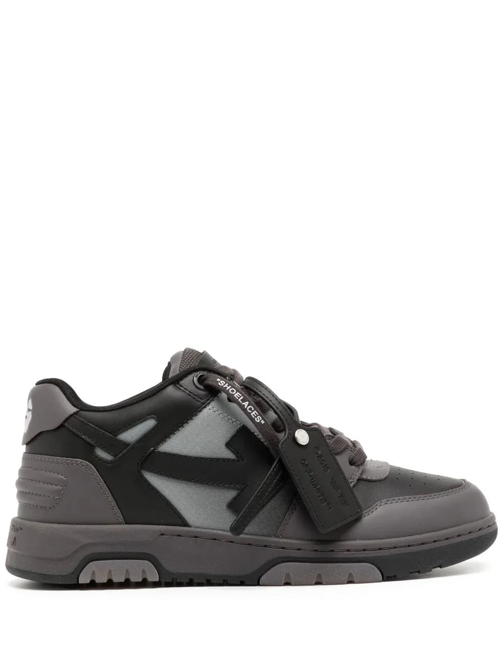 OFF-WHITE Out Of Office Leather Gradient Black/Light Grey