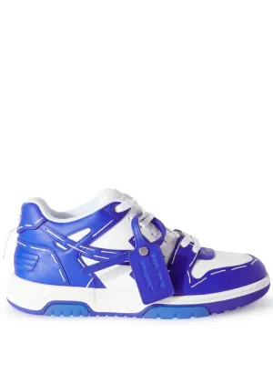 OFF-WHITE OUT OF OFFICE Sartorial Stitching Low Top Sneakers White Dark Blue