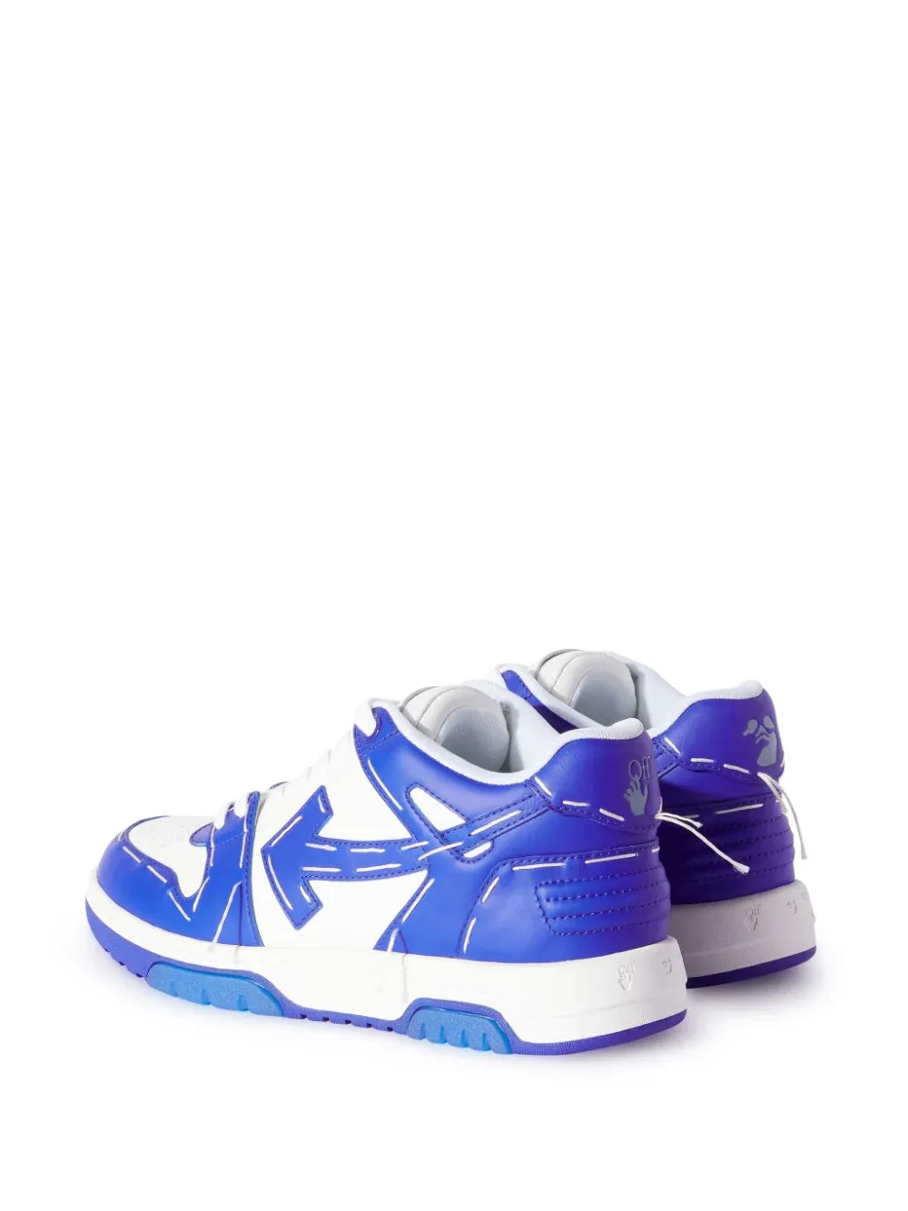 OFF-WHITE OUT OF OFFICE Sartorial Stitching Low Top Sneakers White Dark Blue