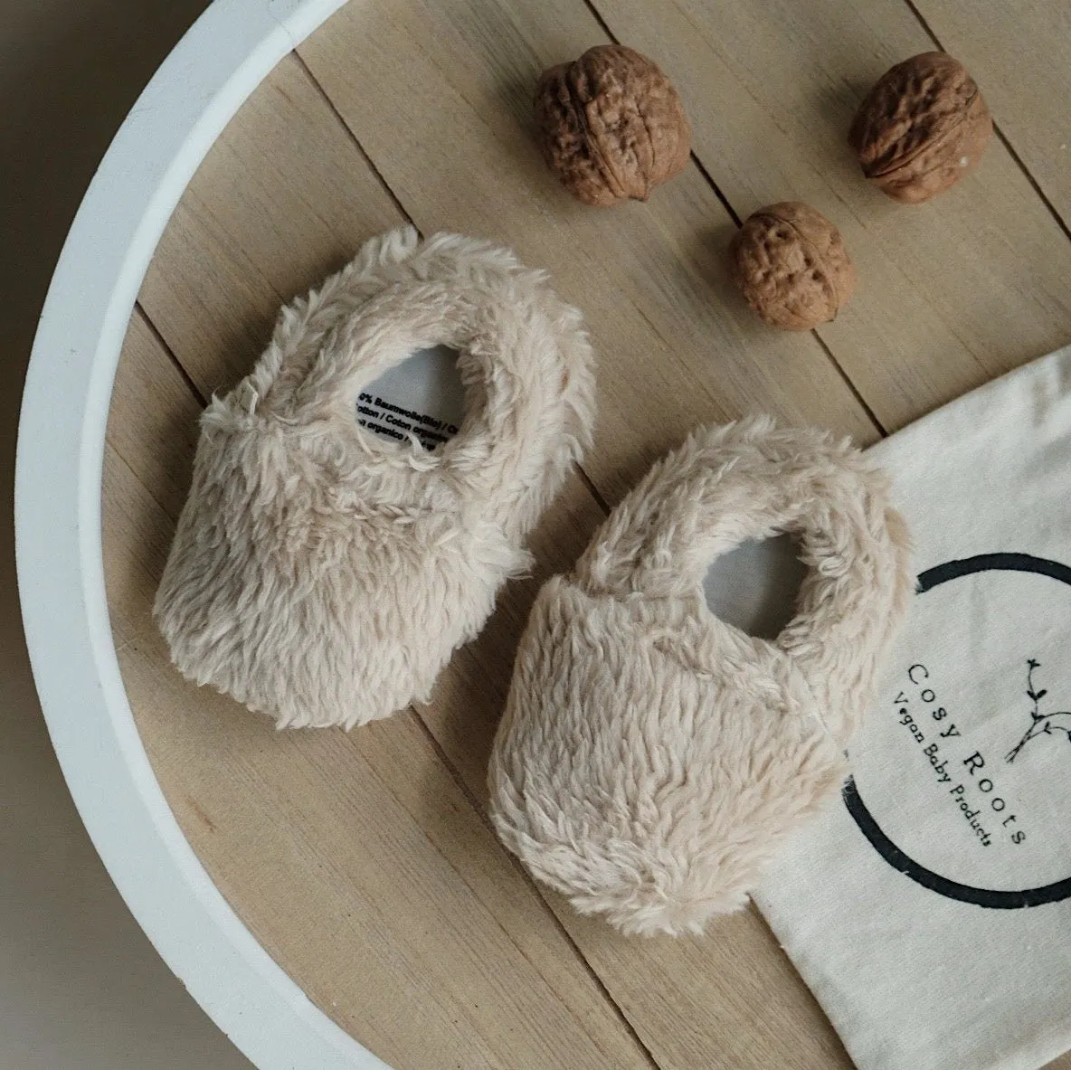 Organic Teddy Shoes - Cream